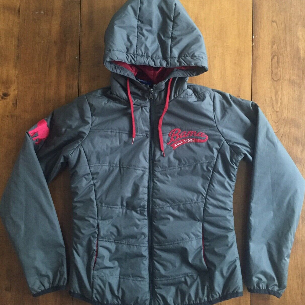 CHAMPION ALABAMA ROLL TIDE PUFFER COAT Gray NWOT